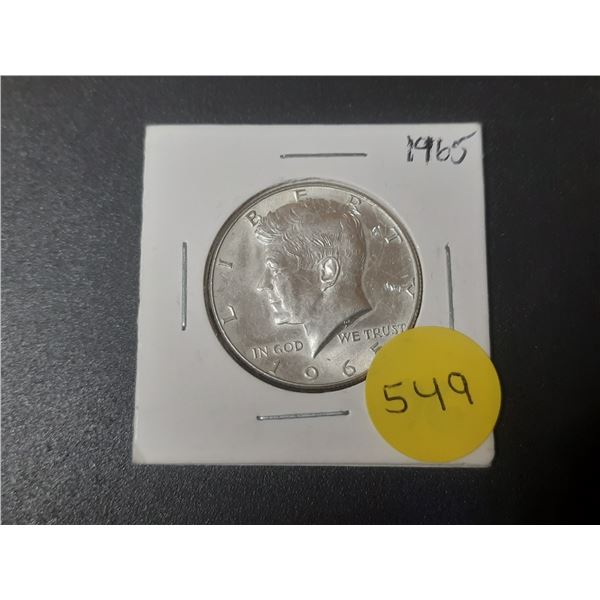 1965 U.S.A. Silver Half Dollar.