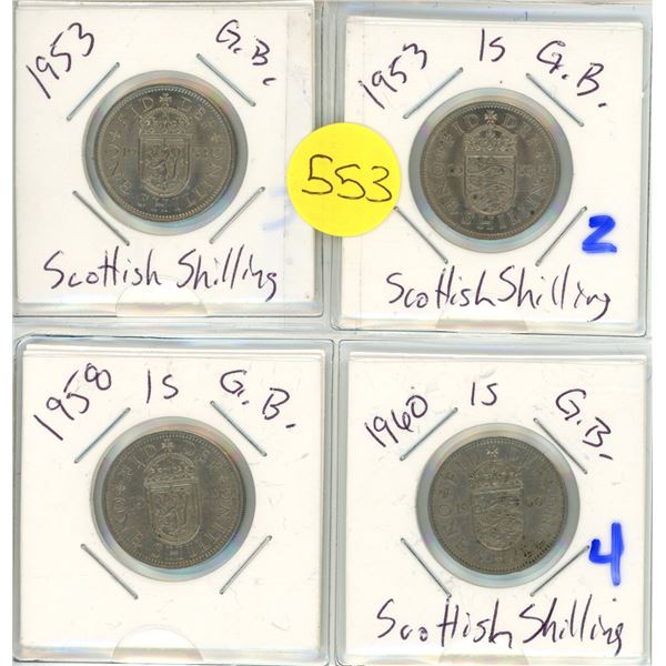 (4) Scottish Shillings