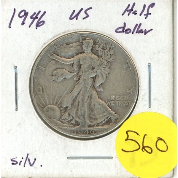 1946 US Silver Half-Dollar