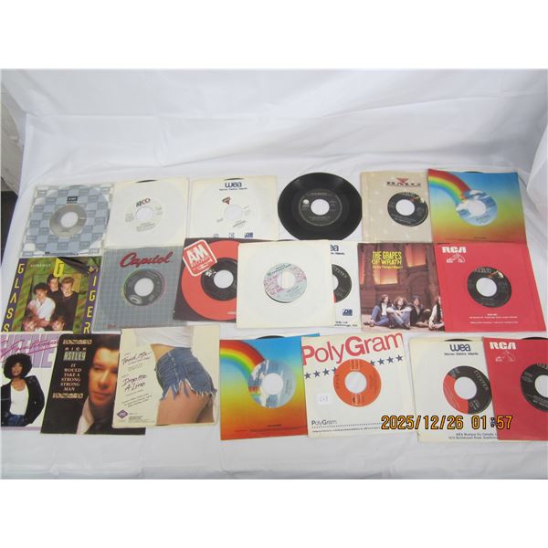 20 1980's 45 Rpm Records