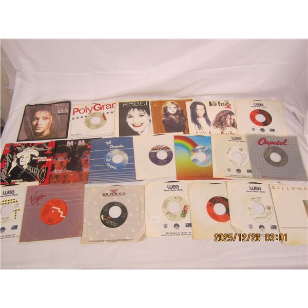 20 1980's 45 RPM Records