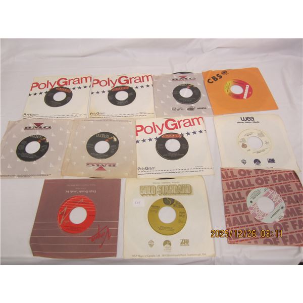 11 1980's 45 RPM Records