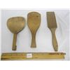 Image 1 : 3 Antique Wooden Butter Making Tools