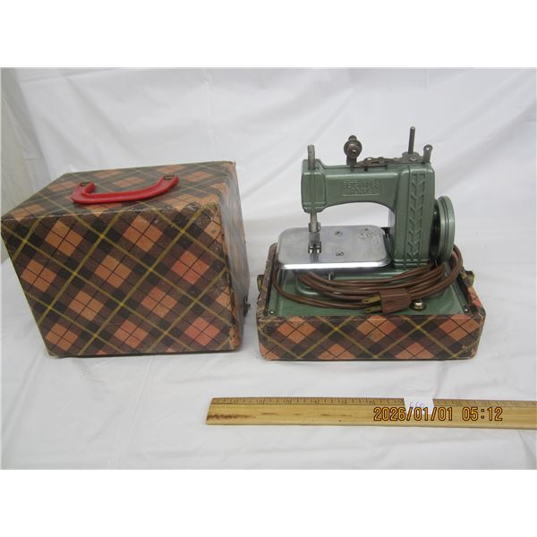 Antique Betsy Ross Childs Sewing Machine with Original Case
