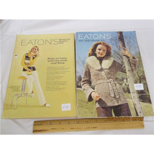 2 Eaton's Catalogues 1972 and 1975