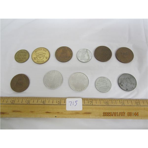 11 Vintage Coin tokens