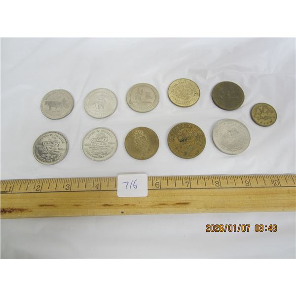 11 Vintage Tokens
