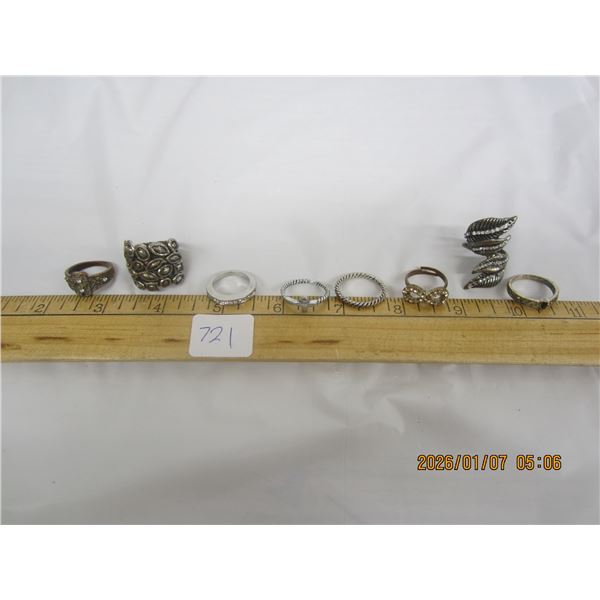 Lot of 8 Vintage Rings