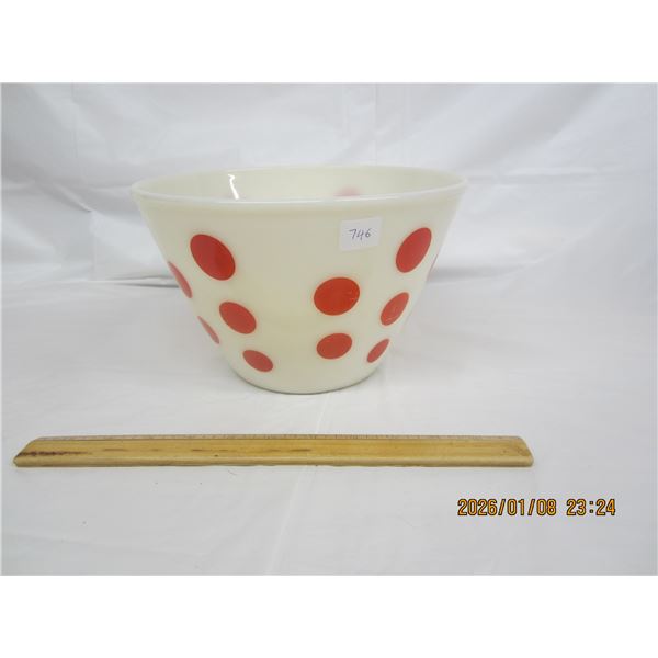 Vintage Fire King Polka Dot Large Bowl