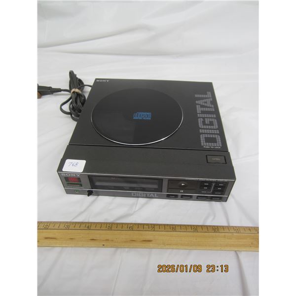 Rare Sony CDP-7F 1st Generation Compact Disc Player in Good Shape Powers Up
