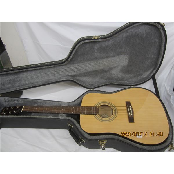 Vintage Fender Guitar Acoustic FH-100 with Case Very Good Condition