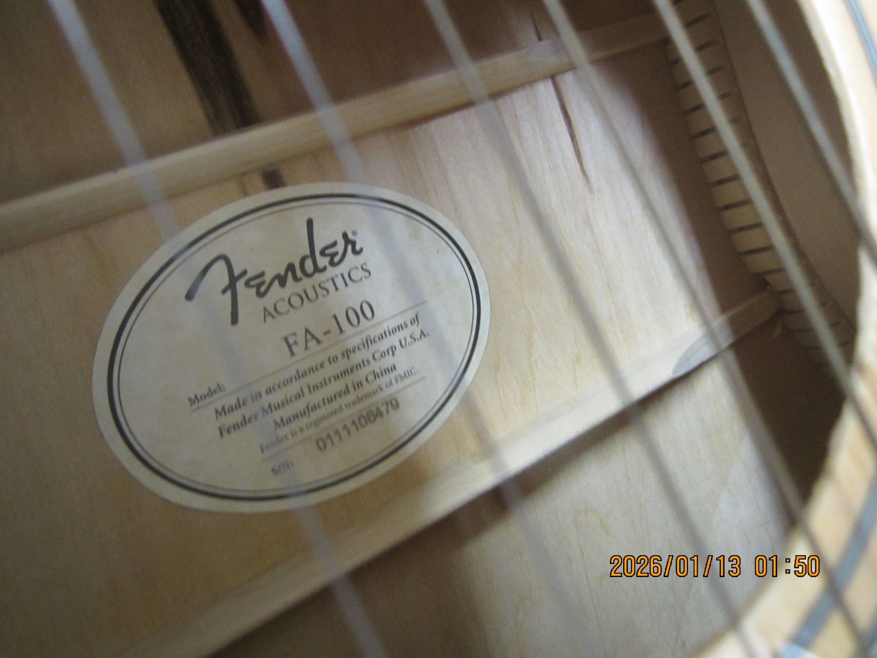 Vintage Fender Guitar Acoustic FH-100 with Case Very Good Condition ...