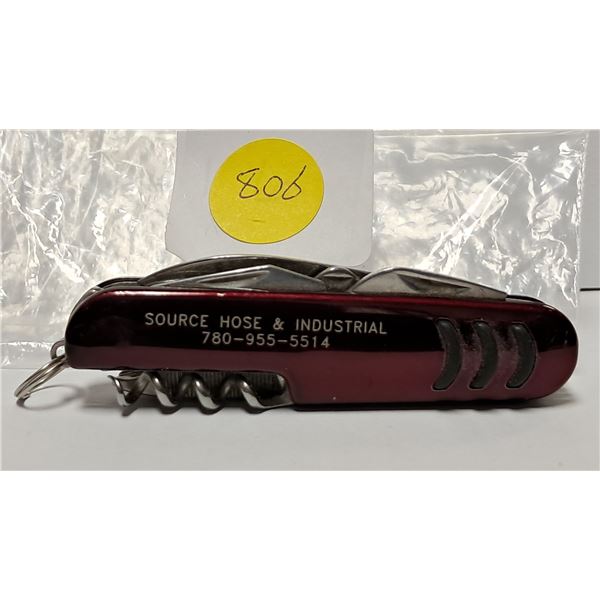 source stainless survival pocket knife c/w 7 attachments