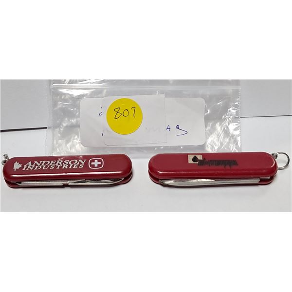 Swiss stainless pocket knifes c/w 5 attachments
