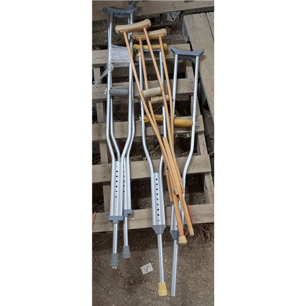 Lot of crutches- various materials