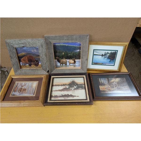 Lot of 6 paintings in frames