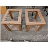 Image 1 : 2 table top end tables- missing glass