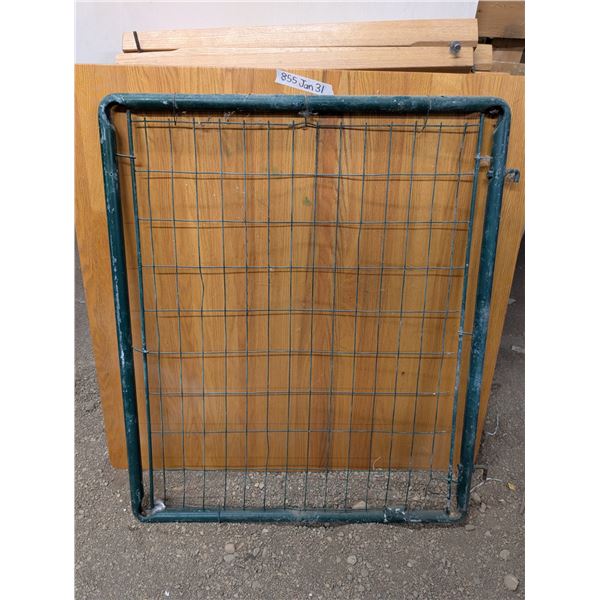 Green metal gate- 40" by 33"H