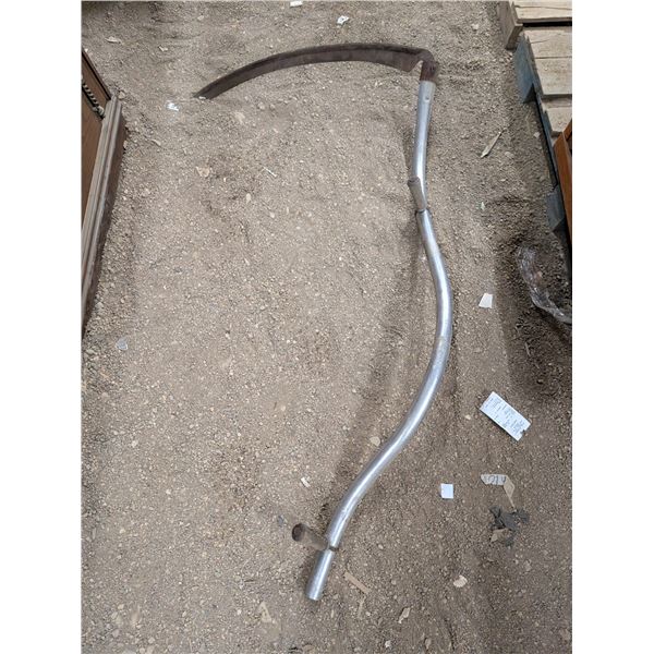 metal and tin scythe