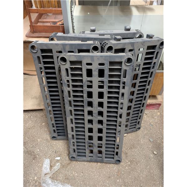 Plastic shelf parts- no poles- 17" by 36"H