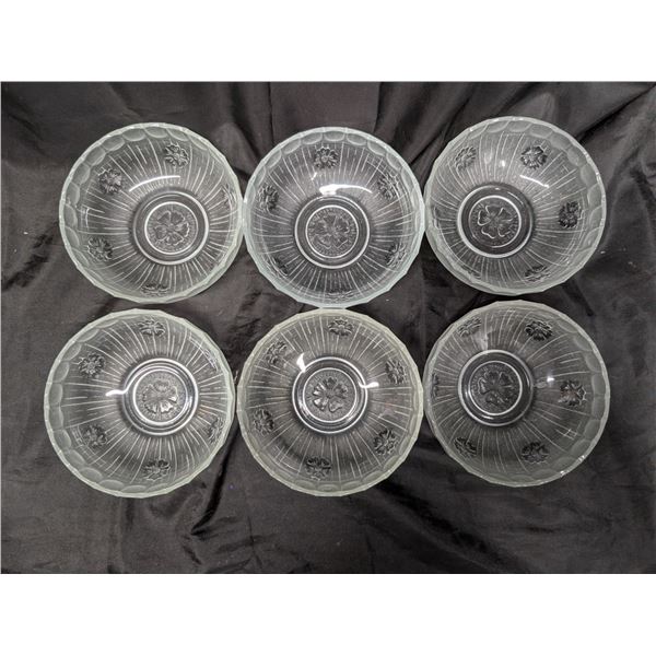 6pc Primavera Glass Bowls Housed in original Box