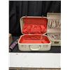 Image 3 : (2) Vintage Suitcases w/ Travel Books, Cook Books, and etc.