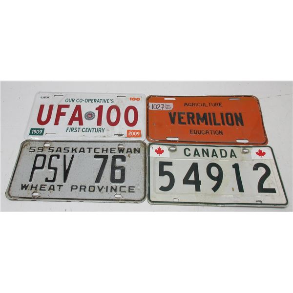 Lot of 4- Special Type License plates