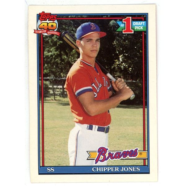 1991 Topps Chipper Jones #333 Rookie Baseball Card