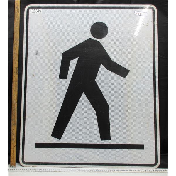 People Crossing Highway Sign