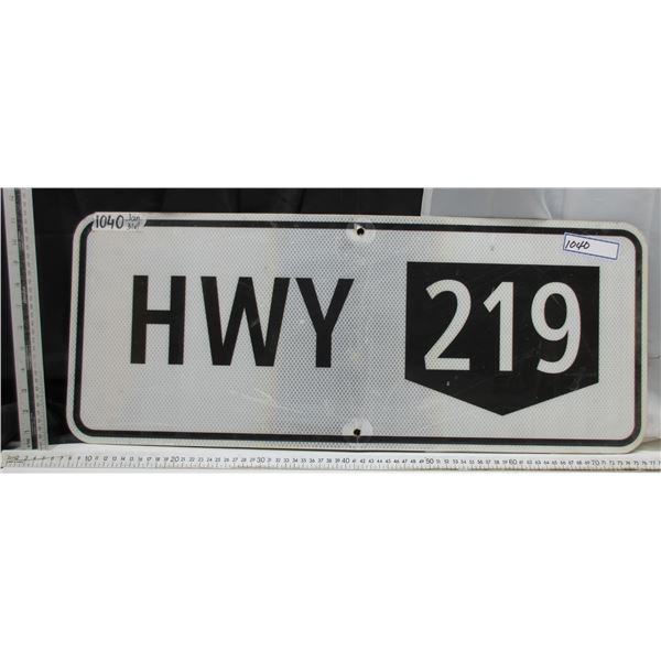 Highway 219 Sign
