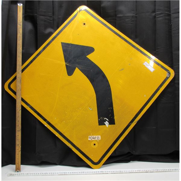 Curve Ahead Highway Sign