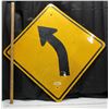 Image 1 : Curve Ahead Highway Sign