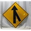 Image 1 : Merge Ahead Highway Sign