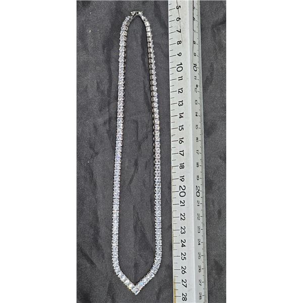 NEW Platinum Plated (CZ) Tennis Necklace