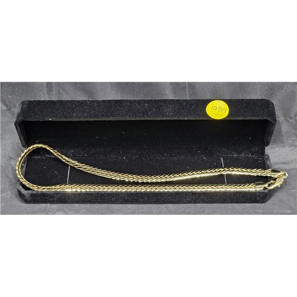 NEW 14K Gold Plated Serpentine Chain