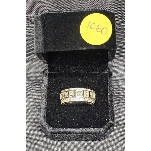 NEW Gold Plated Princess Cut (CZ) Man’s Ring