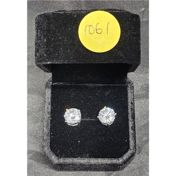NEW 925S 3.0ct Each (CZ) Stud Earrings