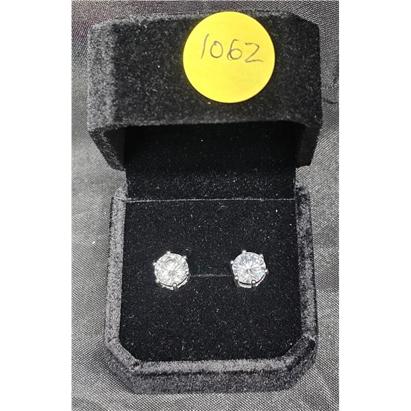 NEW 925S 2.0ct Each (CZ) Stud Earrings,