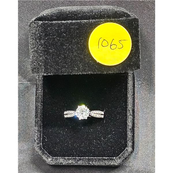 NEW Platinum Plated 1.0ct (CZ) Chanel Ring