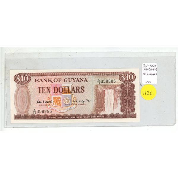Guyana. Bank of Guyana. ND (1989) 10 Dollars. Uncirculated.