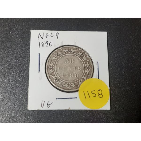 Newfoundland. 1896 Silver 50 Cents. VG.