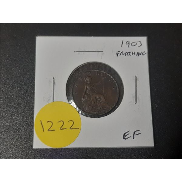 Great Britain. 1903 Farthing. King Edward VII. EF.