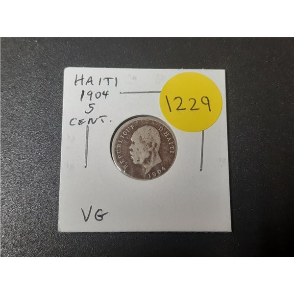 Haiti. 1904 5 Centimes. VG.