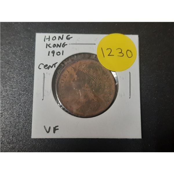 Hong Kong. 1901 1 Cent. Last issue of Queen Victoria. VF.