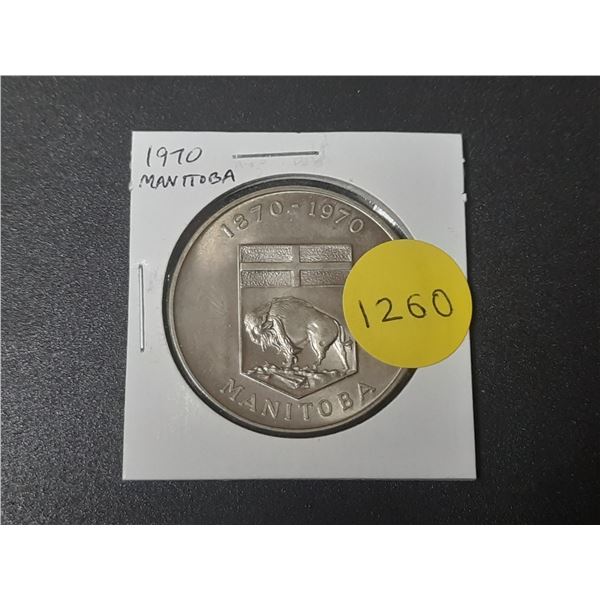 1970 Manitoba Medal. Commemorates the 100th Anniversary of Manitoba joining Canada. Unc.