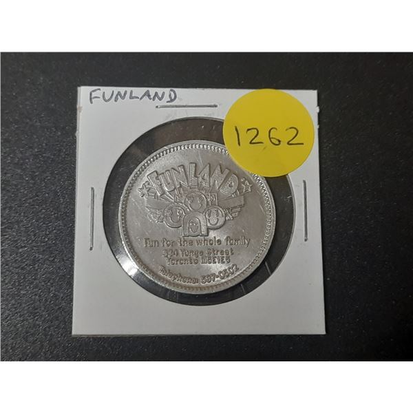 Funland Souvenir Token from Toronto. EF.