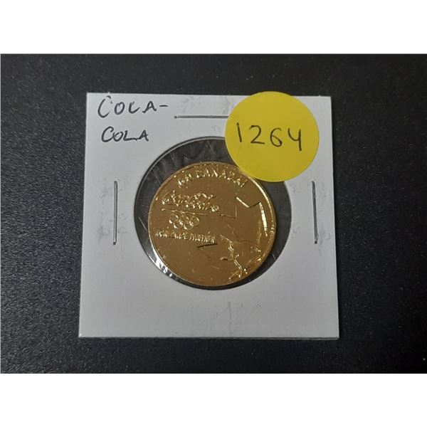Coca-Cola medal. Go Canada. Olympic Worldwide Partner medal. Uniface.