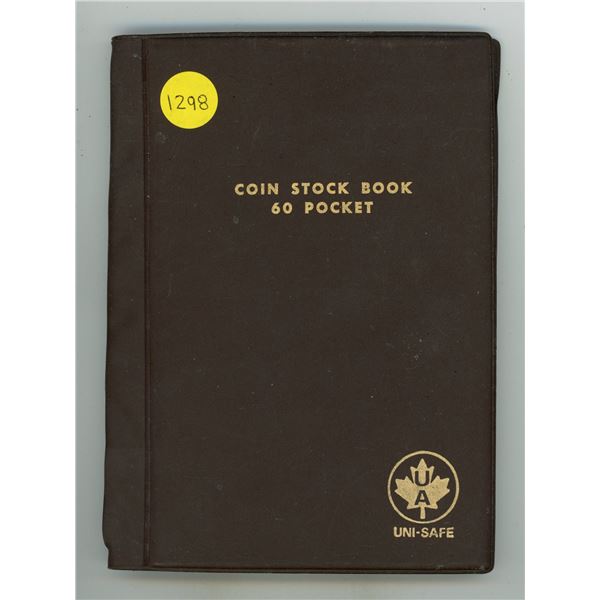 60 Pocket Coin Stock Book. Made by Uni-Safe. Used.