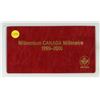 Image 1 : 1999 – 2000 Canadian Millennium Stock Book for housing all 1999 and 2000 Millennium 25 Cent