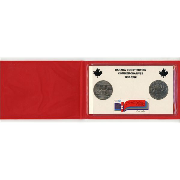 Complete set of 2 Canadian Nickel Dollars. Includes Confederation/Constitution Dollar and Voyageur D